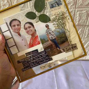 Vintage Frame with dry leaves